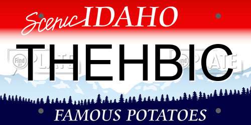 THEHBIC Idaho License Plate