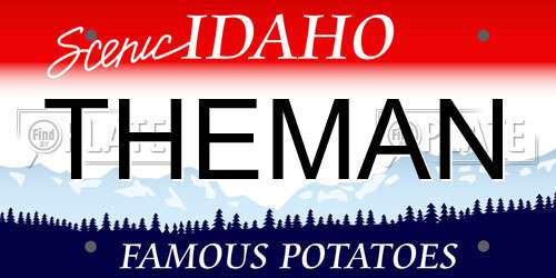 THEMAN Idaho License Plate