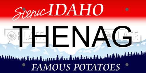 THENAG Idaho License Plate