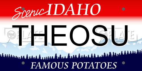THEOSU Idaho License Plate