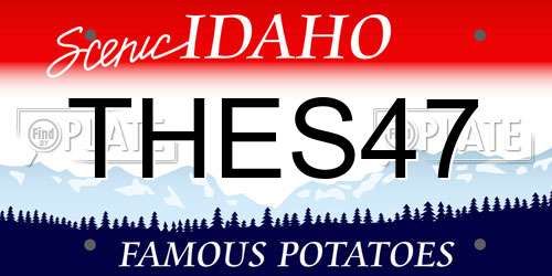 THES47 Idaho License Plate