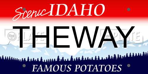 THEWAY Idaho License Plate