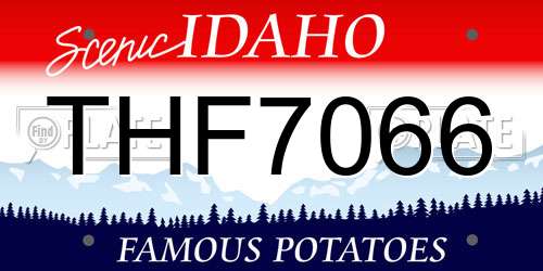 THF7066 Idaho License Plate