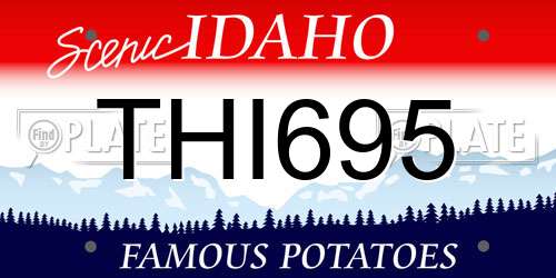 THI695 Idaho License Plate