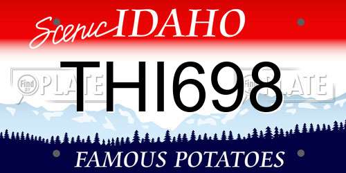 THI698 Idaho License Plate