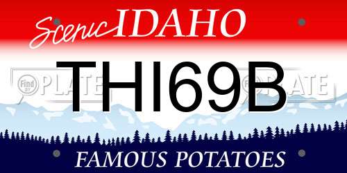 THI69B Idaho License Plate