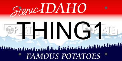 THING1 Idaho License Plate