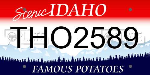 THO2589 Idaho License Plate