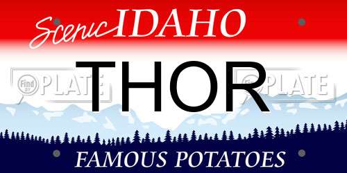 THOR Idaho License Plate