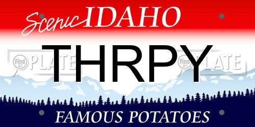 THRPY Idaho License Plate
