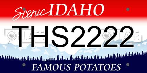 THS2222 Idaho License Plate