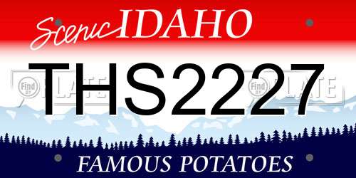THS2227 Idaho License Plate
