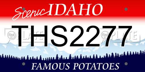 THS2277 Idaho License Plate