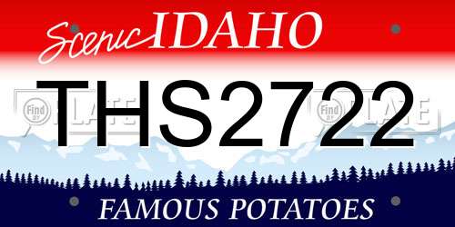 THS2722 Idaho License Plate