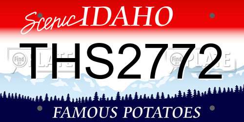 THS2772 Idaho License Plate
