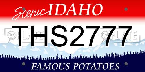 THS2777 Idaho License Plate