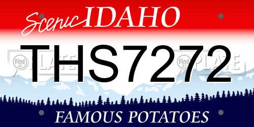 THS7272 Idaho License Plate