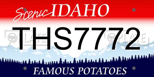 THS7772 Idaho License Plate