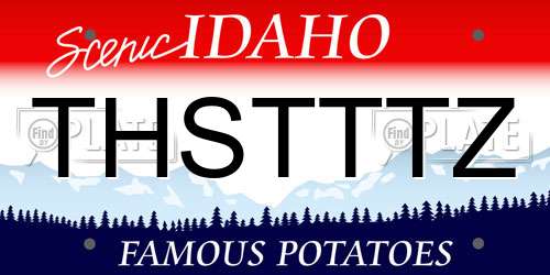 THSTTTZ Idaho License Plate
