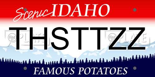 THSTTZZ Idaho License Plate