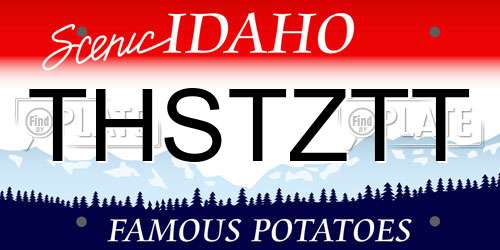 THSTZTT Idaho License Plate