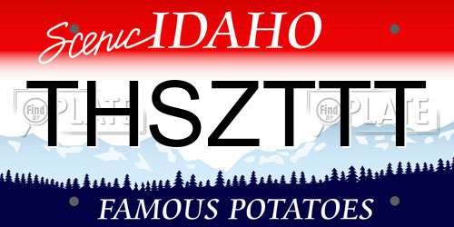 THSZTTT Idaho License Plate