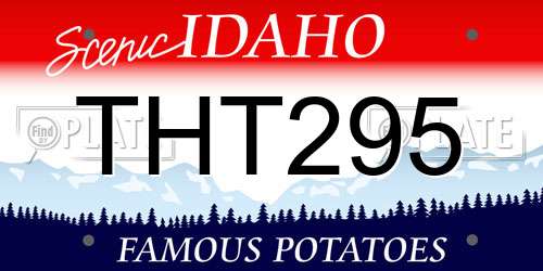 THT295 Idaho License Plate