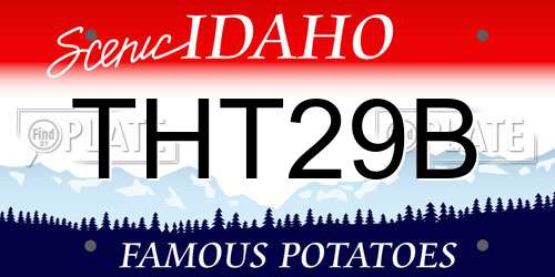THT29B Idaho License Plate