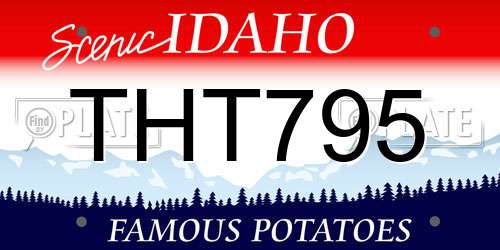 THT795 Idaho License Plate