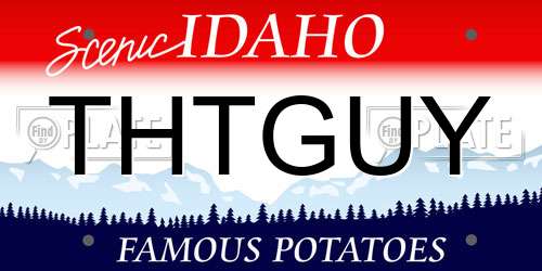 THTGUY Idaho License Plate