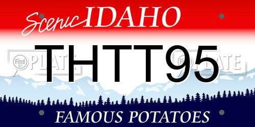 THTT95 Idaho License Plate
