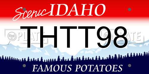 THTT98 Idaho License Plate