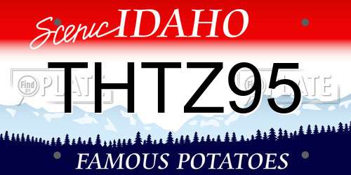 THTZ95 Idaho License Plate