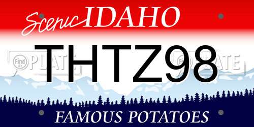 THTZ98 Idaho License Plate