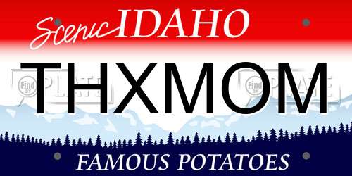 THXMOM Idaho License Plate