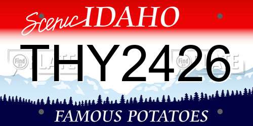 THY2426 Idaho License Plate