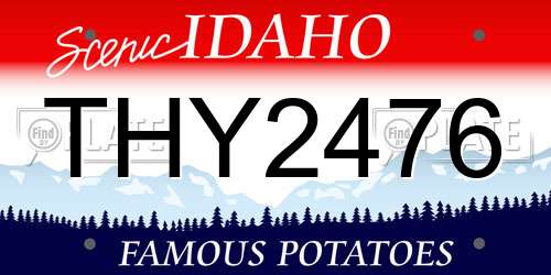 THY2476 Idaho License Plate
