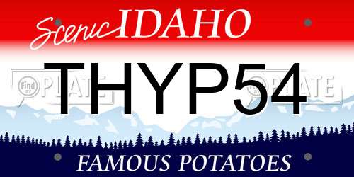THYP54 Idaho License Plate