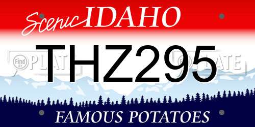 THZ295 Idaho License Plate