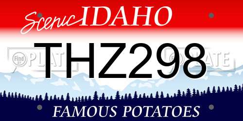 THZ298 Idaho License Plate