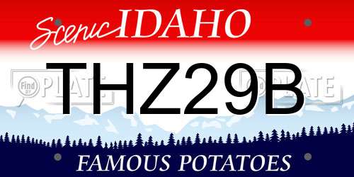 THZ29B Idaho License Plate