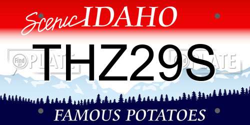THZ29S Idaho License Plate