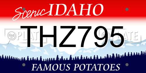 THZ795 Idaho License Plate