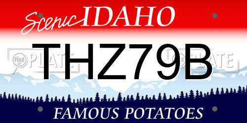 THZ79B Idaho License Plate