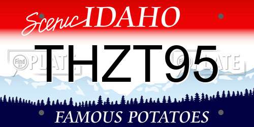 THZT95 Idaho License Plate