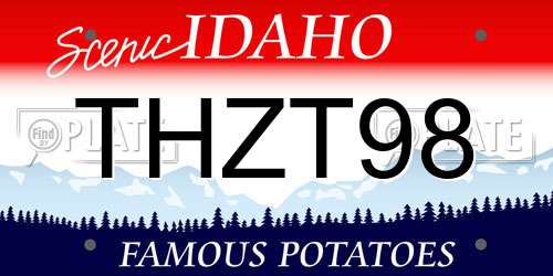 THZT98 Idaho License Plate