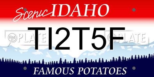 TI2T5F Idaho License Plate