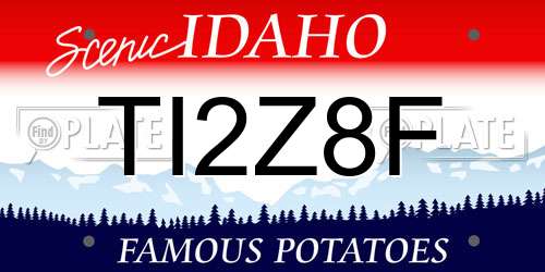 TI2Z8F Idaho License Plate
