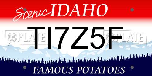 TI7Z5F Idaho License Plate