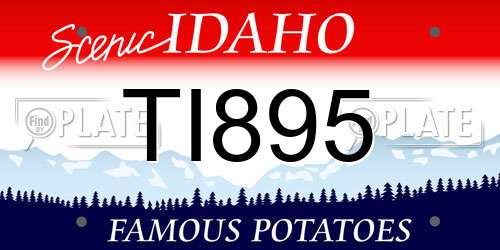 TI895 Idaho License Plate